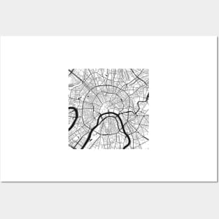 Moscow Map City Map Poster Black and White, USA Gift Printable, Modern Map Decor for Office Home Living Room, Map Art, Map Gifts Posters and Art